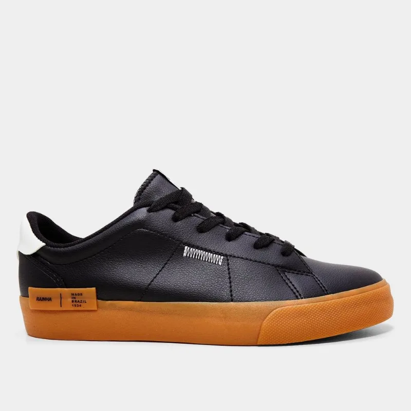 Tênis Rainha Soho Masculino - Masculino - Preto+Caramelo