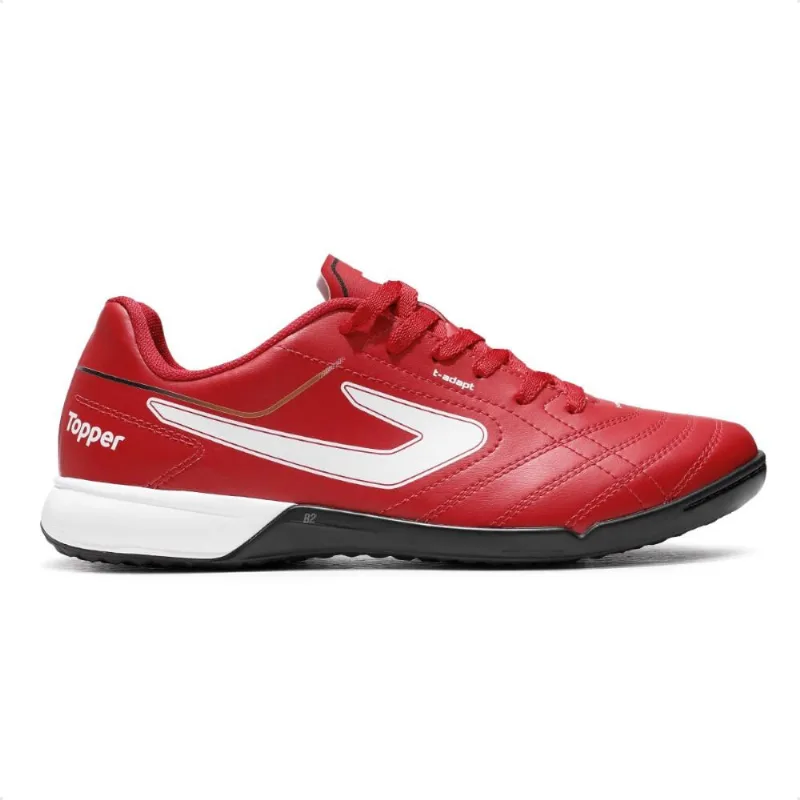Chuteira Futsal Topper Bairro Unissex 40 / Vermelho / Branco