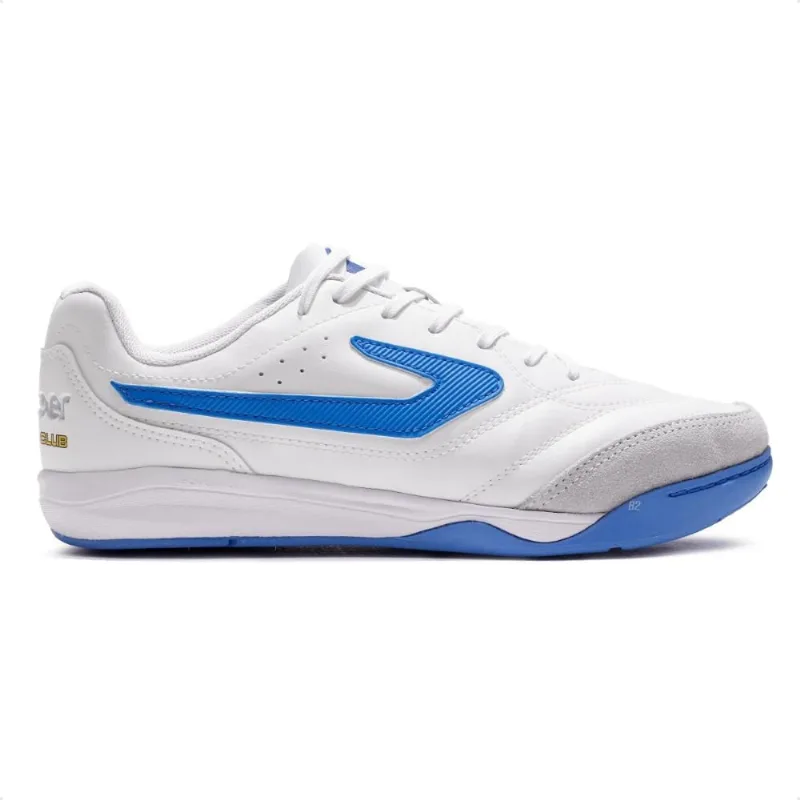 Chuteira Futsal Topper Maestro Club VI Unissex 38 / Branco / Azul