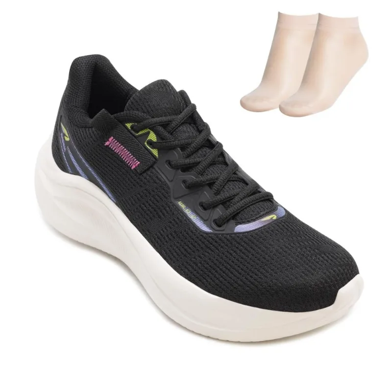 Tênis Rainha PR Wild II e Meia RA26 38 / Preto/Rosa