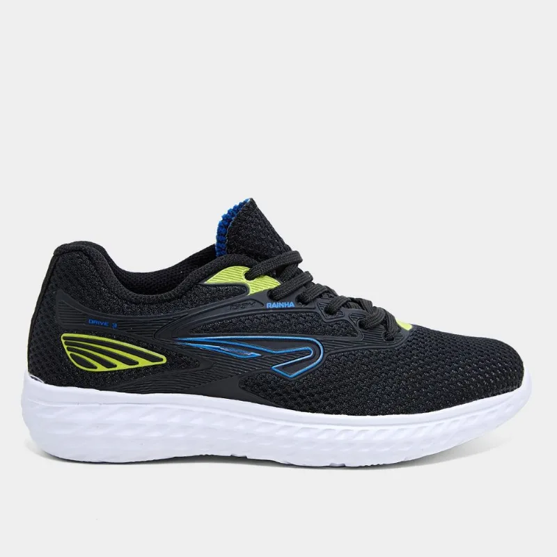 Tênis Infantil Rainha Drive III - Menino - Preto+Azul claro