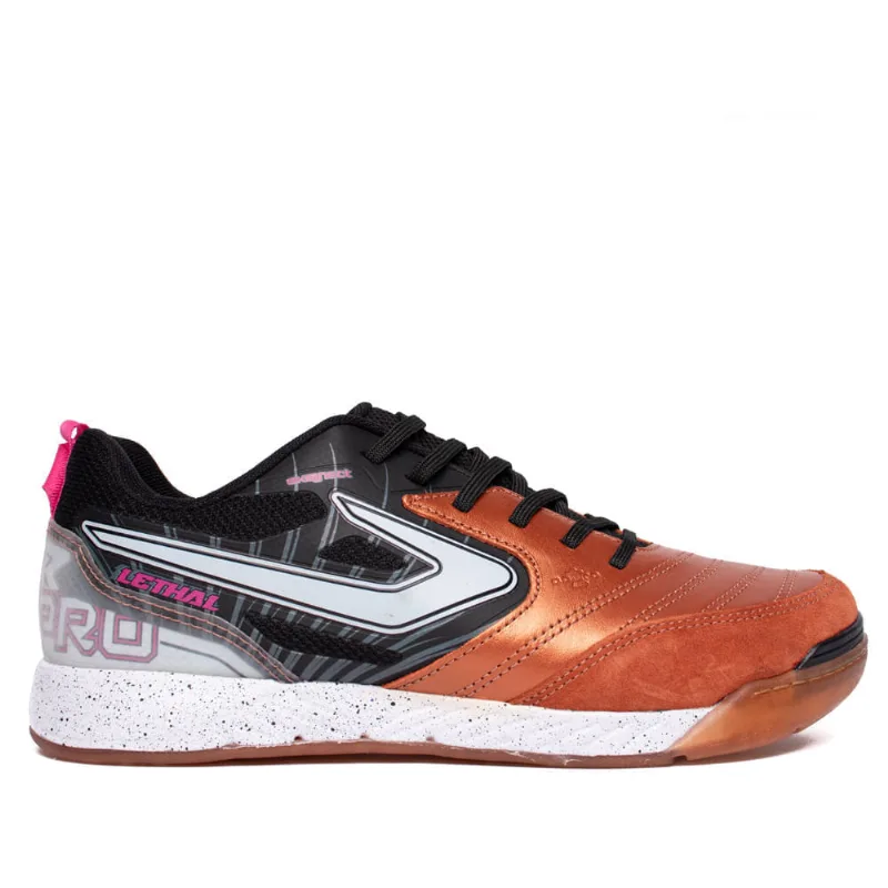 Chuteira Masculina Topper Lethal Futsal Skinnet Preto/Cobre - 42