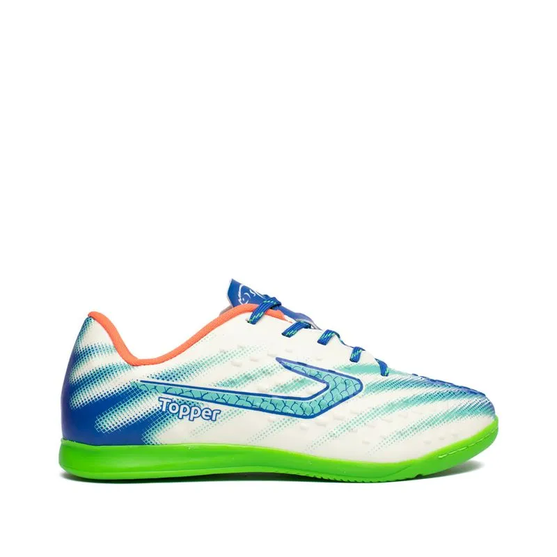 Chuteira Futsal Infantil Topper Camaleão Ii Branco/Verde - 31