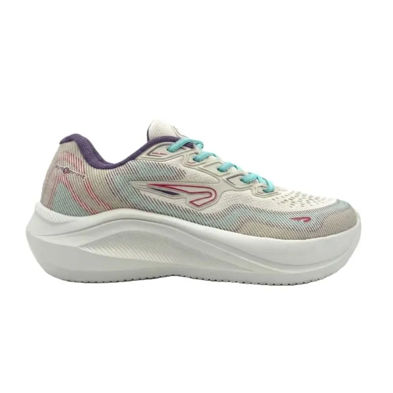 Tênis Corrida Feminino N°34 Rainha Galaxy Bege E Roxo (MP)