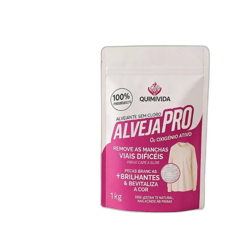 Kit 4 Alvejante Alvejapro 1kg Sem Cloro Tira Manchas