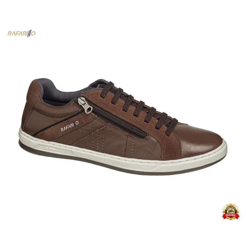 Sapatenis Masculino de Couro Rafarillo Flash 65022 - Marrom