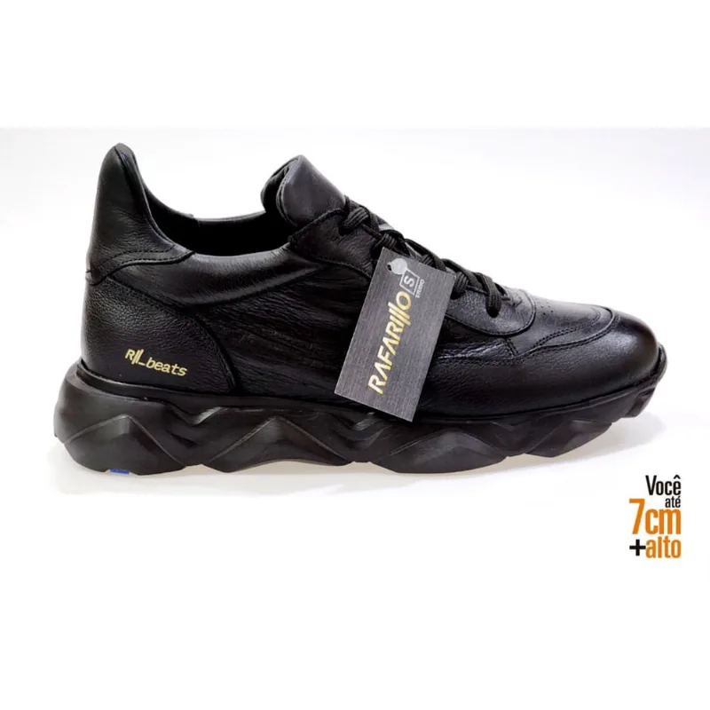Sapatênis Couro Masculino Rafarillo Beats Alth - 7 cm + alto