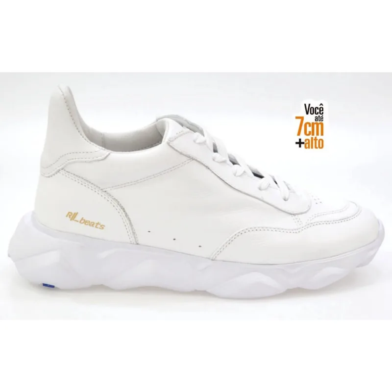 Sapatênis Couro Masculino Rafarillo Beats Alth - 7 cm + alto