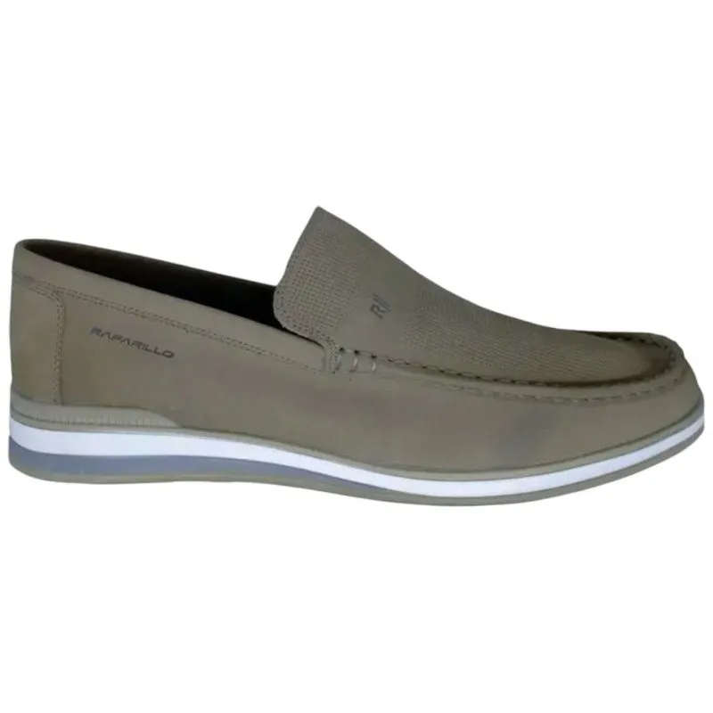 Sapato Mocassim Masculino N°43 Rafarillo Trento Em Couro Cinza 2803-05-SF (MP)