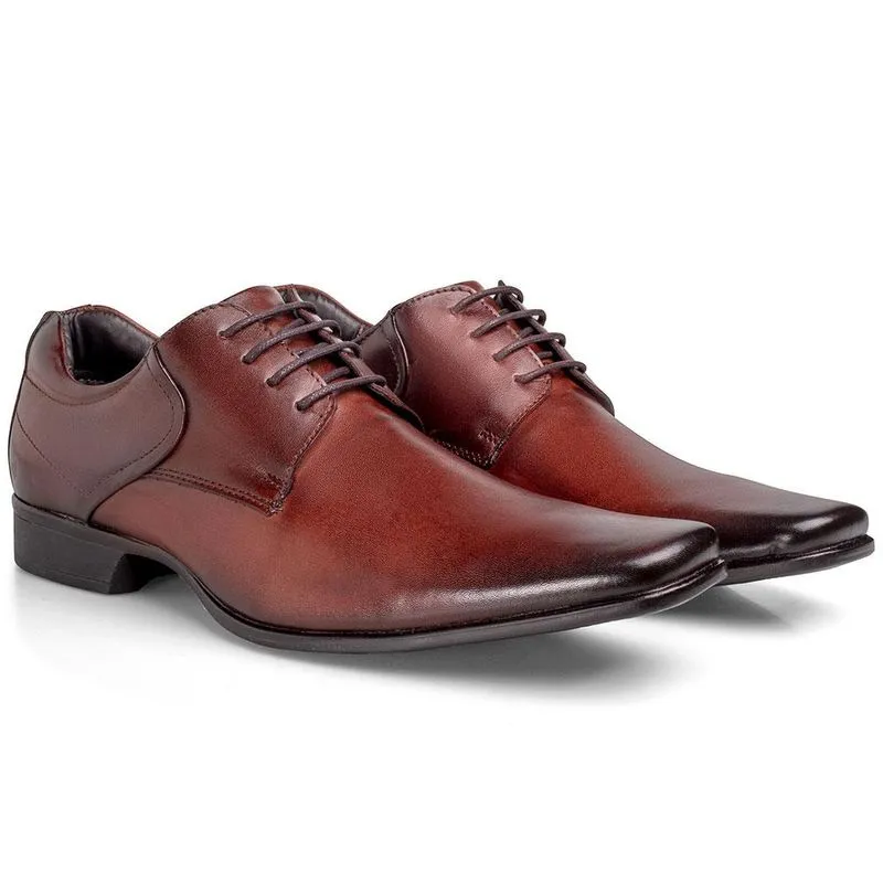 Sapato Social Rafarillo Las Vegas Masculino Couro Conforto Marrom 37