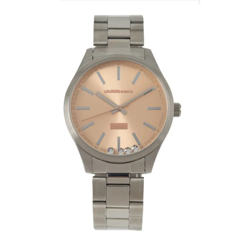 Relógio Analógico Feminino Rosé Gold Prata RE.MT.0881.9507 M
