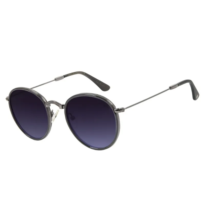Óculos de Sol Unissex Chilli Beans Redondo Ônix Casual OC.CL.3026.2022 M