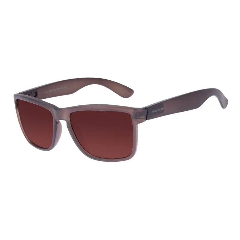 Óculos de Sol Masculino Chilli Beans Bossa Nova 2 Em 1 Marrom Polarizado OC.CL.3221.0201 M