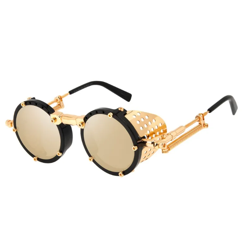 Óculos de Sol Unissex Alok Tech In Style Icônico Steampunk Fashion Dourado OC.CL.3293.2001 G
