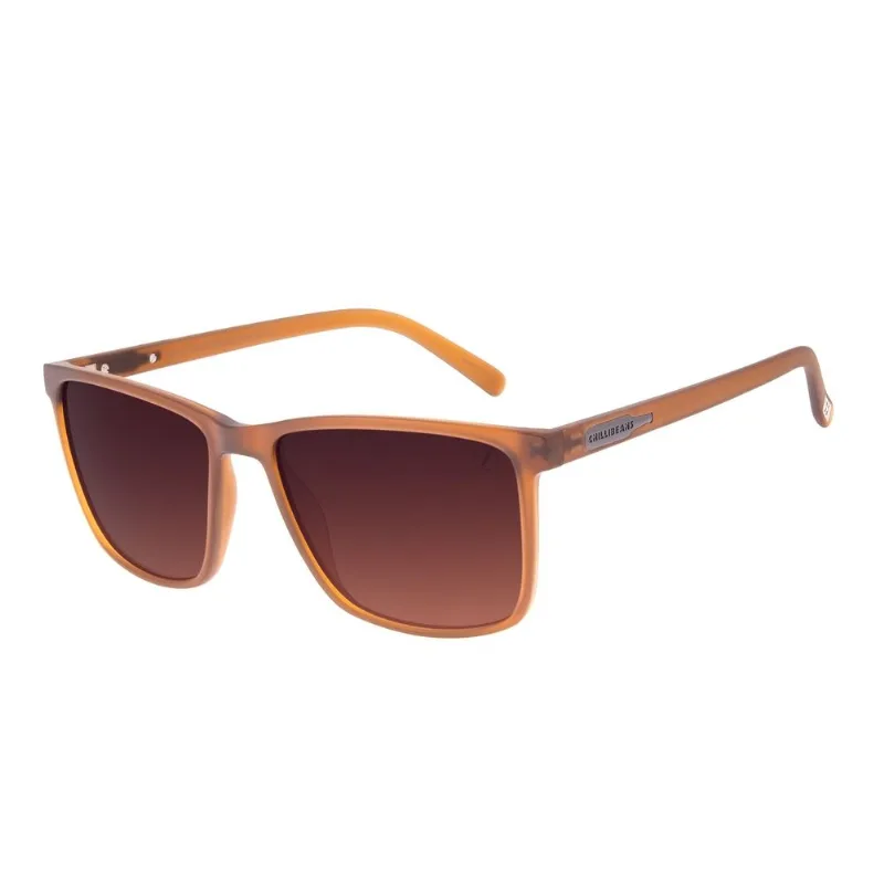 Óculos de Sol Masculino Beer Litrão Quadrado Degradê Marrom OC.CL.3330.5709 M
