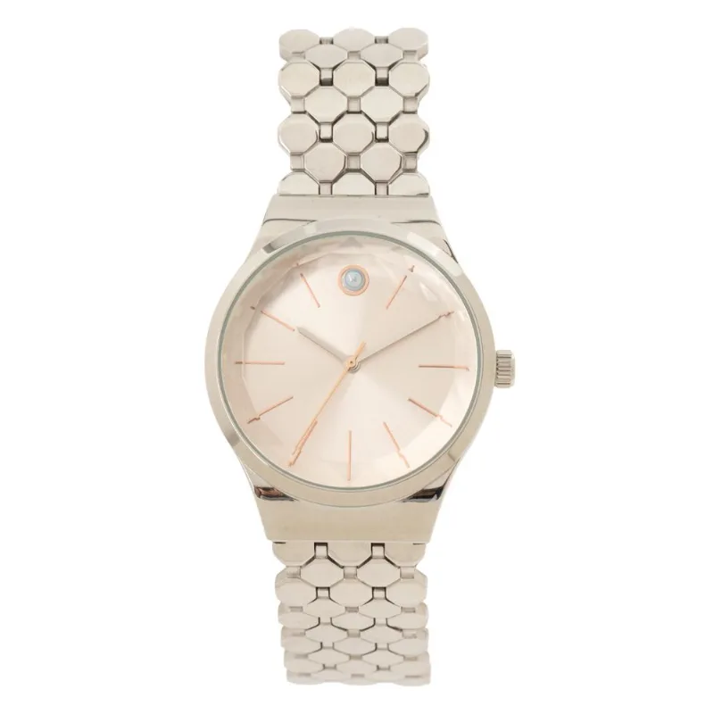 Relógio Analógico Feminino Space Lua Facetado Rosé RE.MT.1237.9507 M