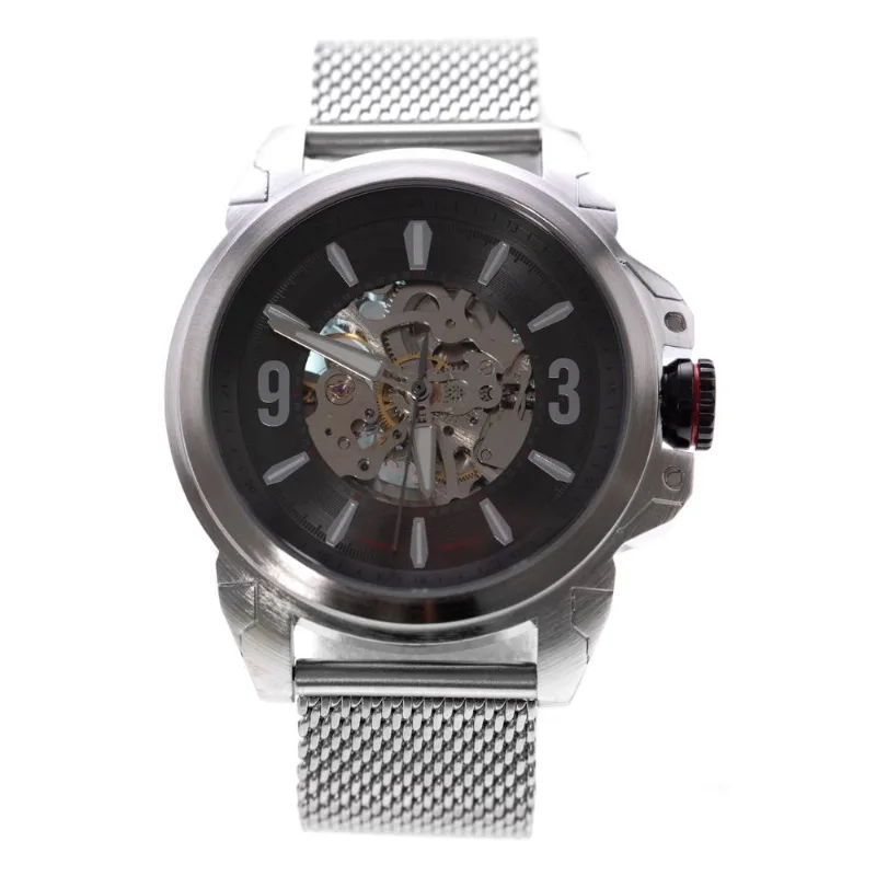 Relógio Automático Masculino Chilli Beans Ônix Prata RE.MT.1281.2207 G