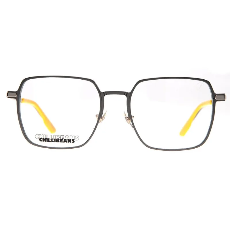 Armação Para Óculos de Grau Masculino Premium Quadrado Prata LV.MT.0606.2207 M
