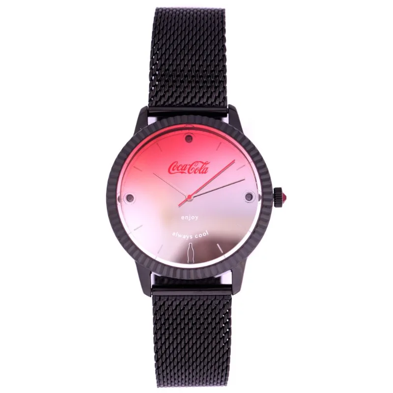 Relógio Analógico Feminino Coca-Cola Tampa Preto RE.MT.1326.1601 G