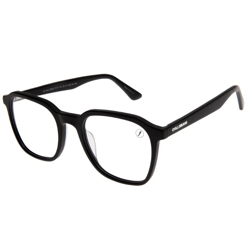 Armação Para Óculos de Grau Feminino Ótica Chilli Beans Quadrado AC Preto LV.AC.0852.0101 M