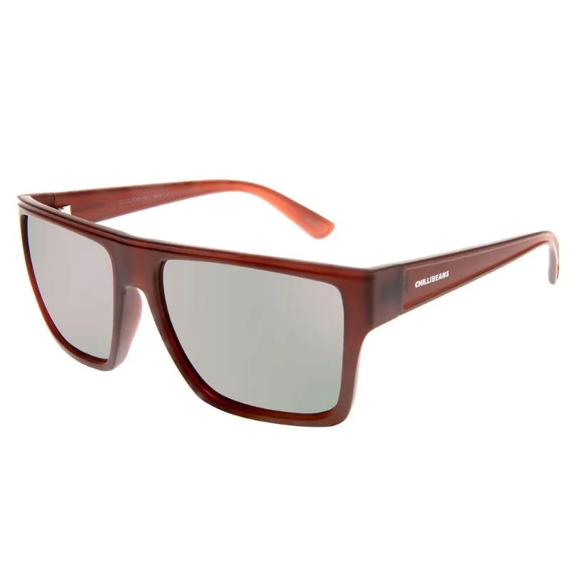 Óculos de Sol Masculino Chilli Beans Quadrado Vinho Polarizado OC.CL.4008.1417 M