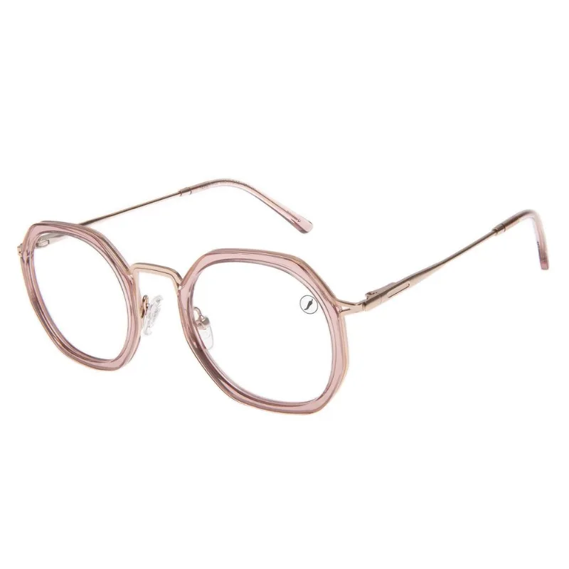 Armação Para Óculos De Grau Feminino Chilli Beans Redondo Rosé LV.MT.0728.9595