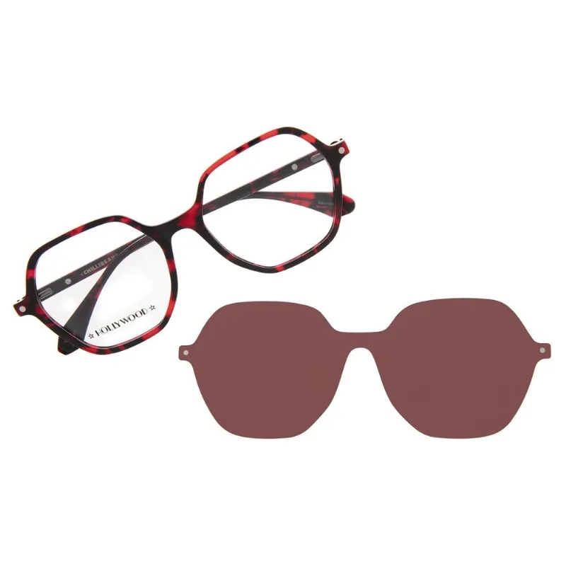 Armação Para Óculos De Grau Feminino Hollywood Vintage Multi Vermelho LV.MU.0942.1717 M