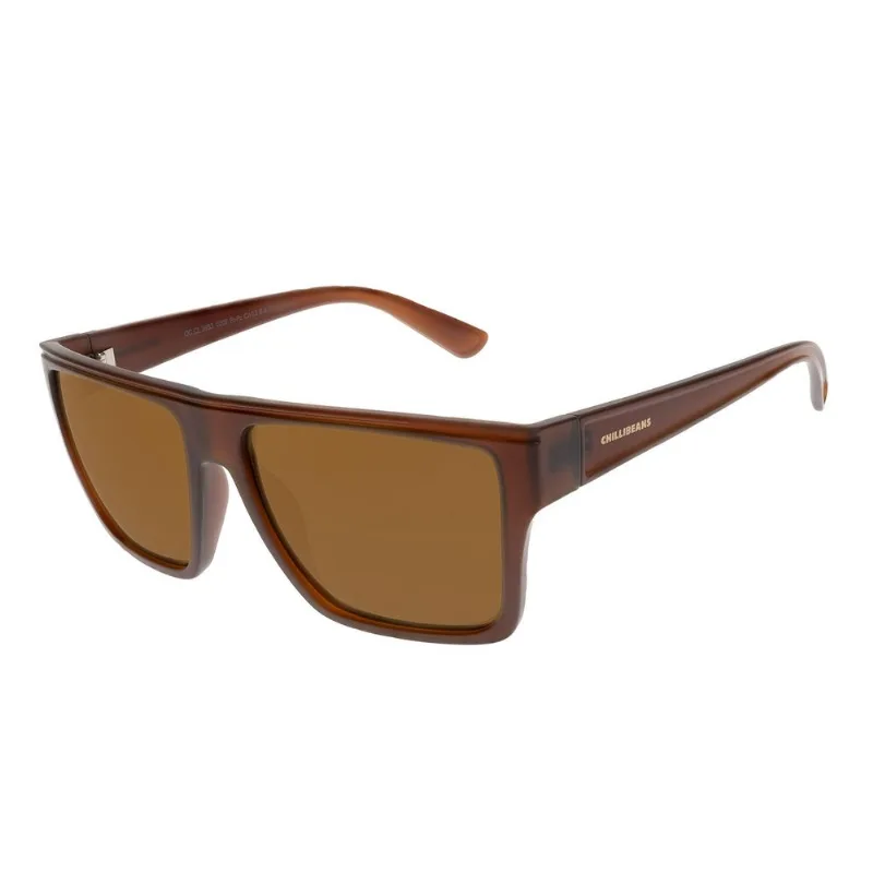 Óculos de Sol Masculino Chilli Beans Clássicos Quadrado Clássico Marrom OC.CL.3983.0202 M