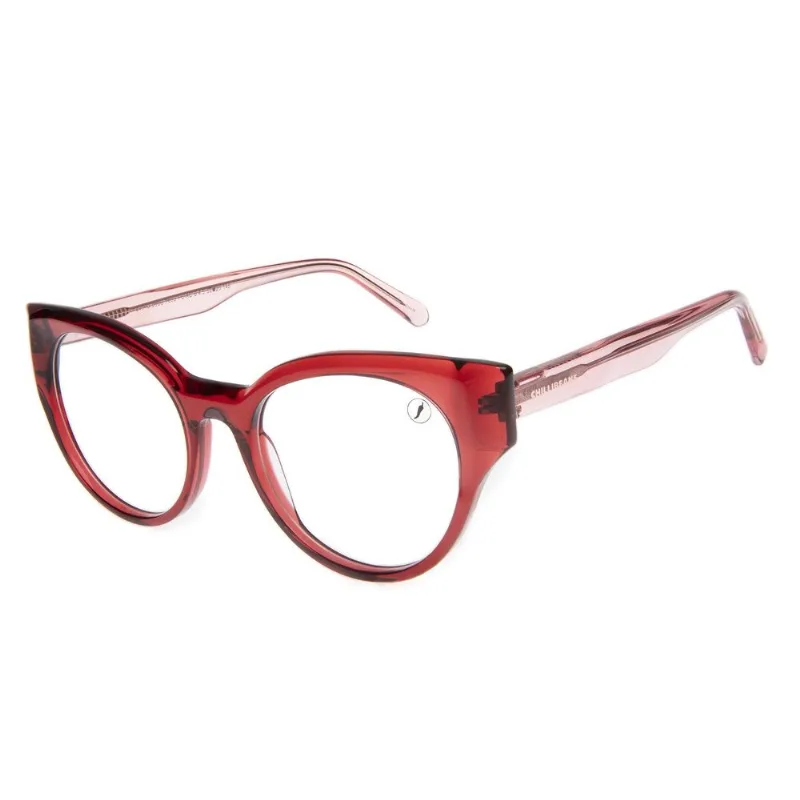 Armação Para Óculos de Grau Feminino Chilli Beans Redondo Vermelho AC LV.AC.0960.1695 M