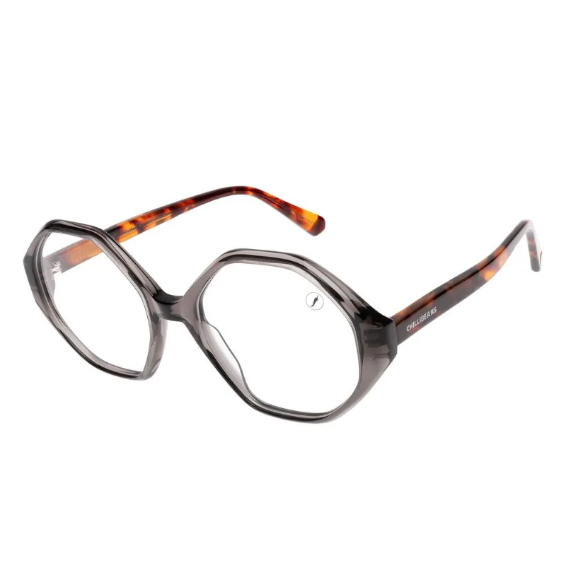 Armação Para Óculos de Grau Feminino Chilli Beans AC Hexagonal Preto LV.AC.0973.0102