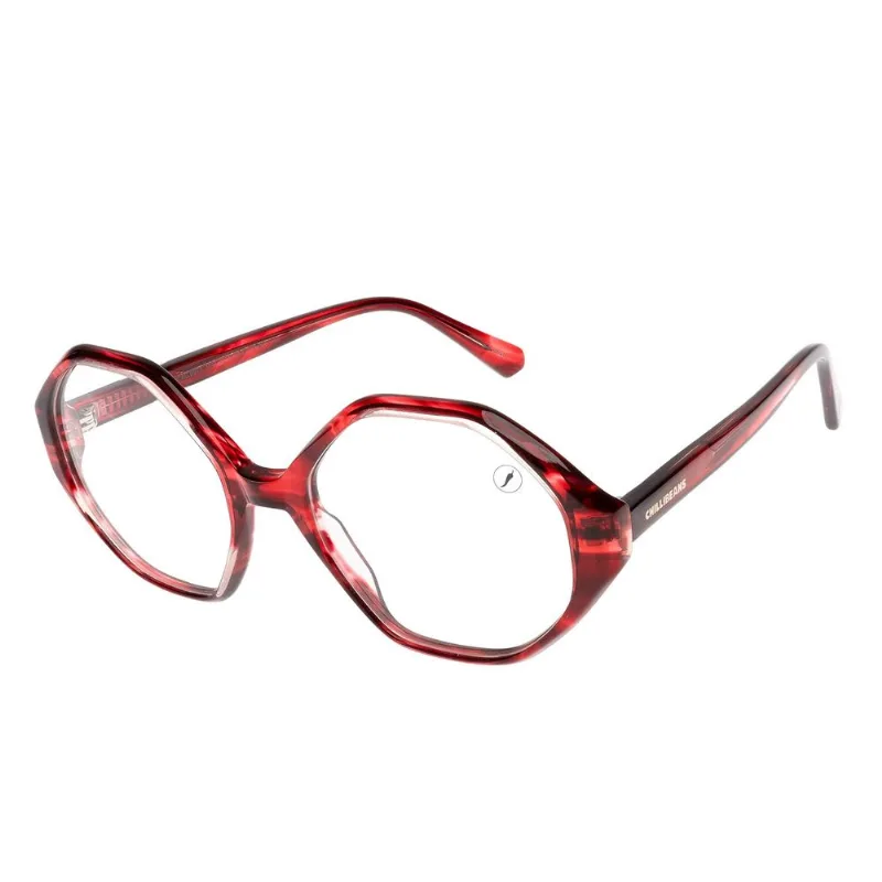 Armação Para Óculos de Grau Feminino Chilli Beans AC Hexagonal Vermelho LV.AC.0973.1616