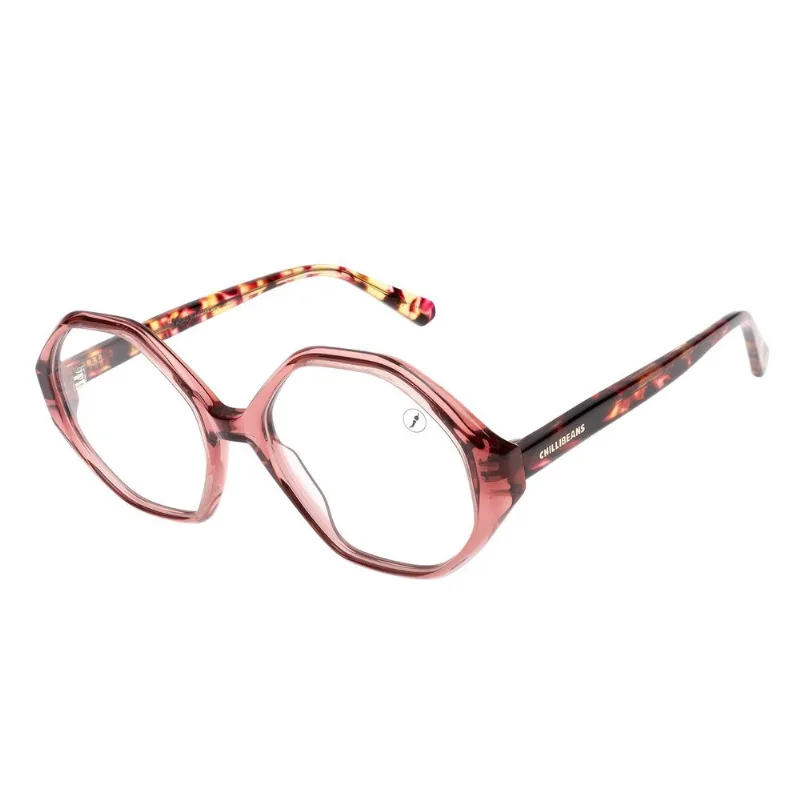Armação Para Óculos de Grau Feminino Chilli Beans AC Hexagonal Rosê LV.AC.0973.9506