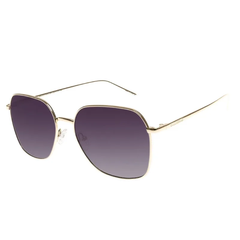 Óculos de Sol Feminino Chilli Beans Quadrado Metal Casual Dourado OC.MT.3846.0121 M