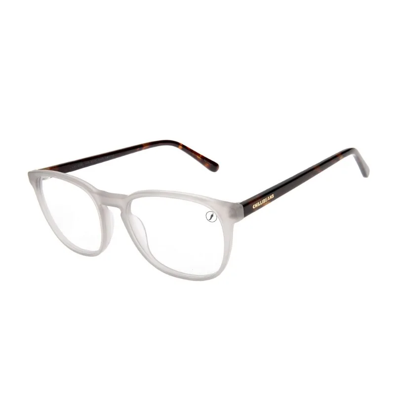 Armação Para Óculos de Grau Masculino Chilli Beans Redondo AC Cinza LV.AC.0980.1506 M