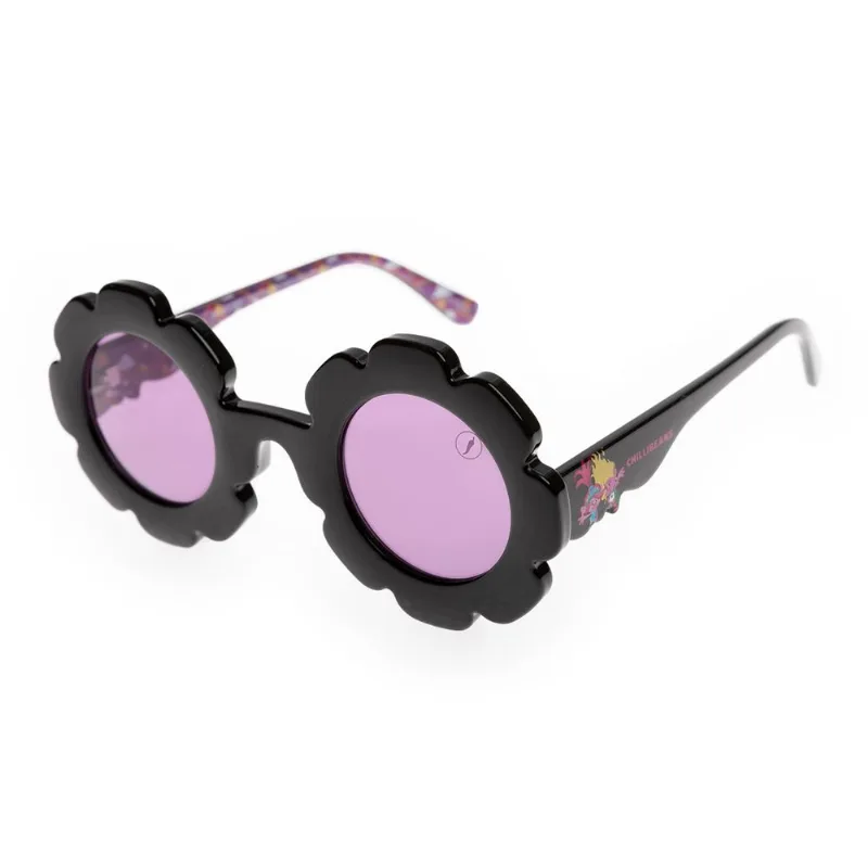 Óculos de Sol Infantil Feminino Trolls Poppy e Viva Quadrado Preto OC.KD.0857.1401