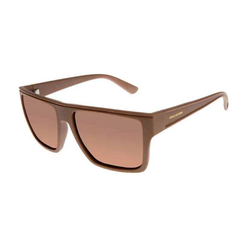 Óculos de Sol Masculino Chilli Beans Clássicos Quadrado Polarizado Marrom OC.CL.3642.0202 M
