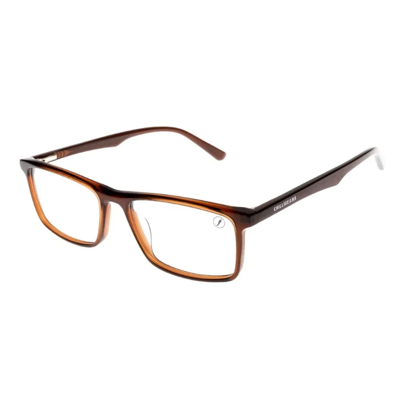 Armação Para Óculos de Grau Masculino Chilli Beans Quadrado Marrom Escuro LV.AC.1003.4702 M