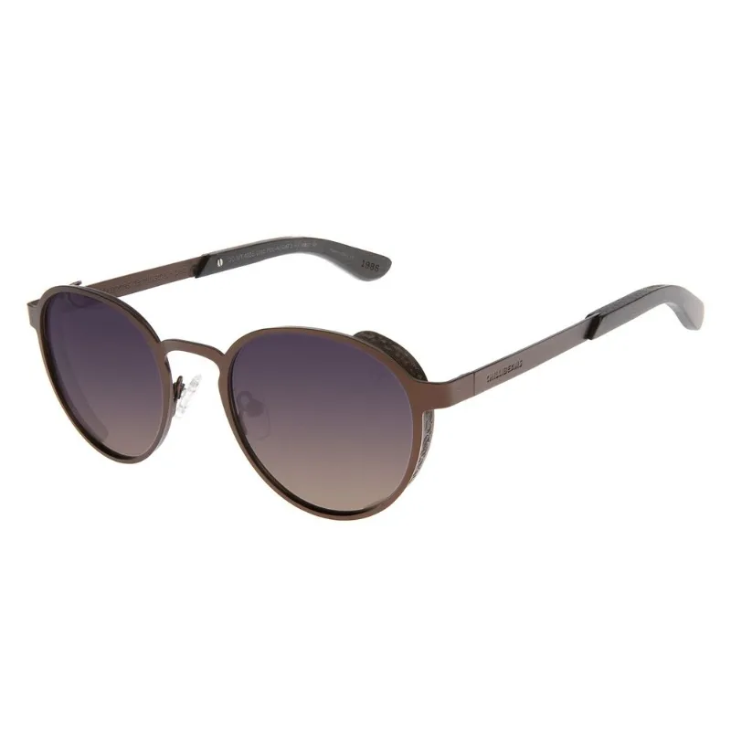 Óculos de Sol Masculino Rock in Rio Flap Polarizado Marrom OC.MT.4055.2002