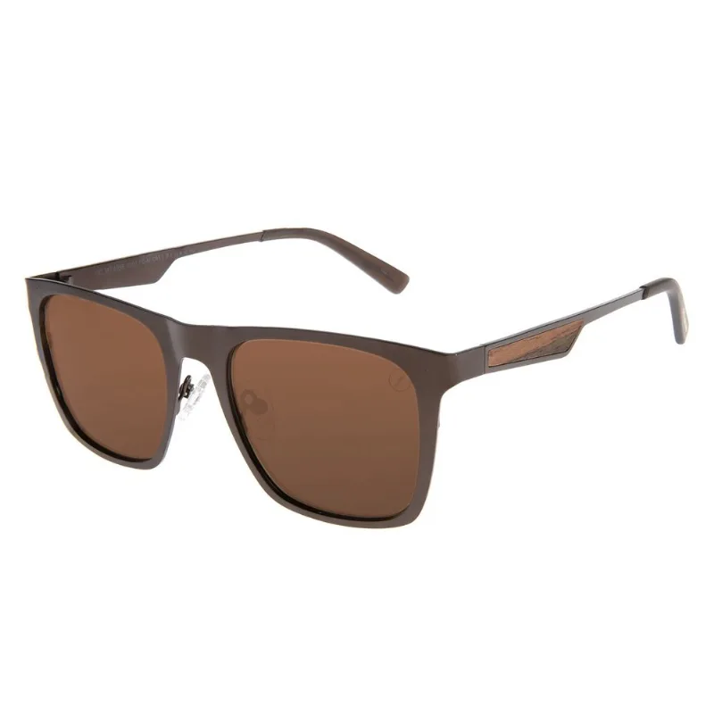 Óculos de Sol Masculino Rock in Rio Quadrado Marrom OC.MT.4056.0202