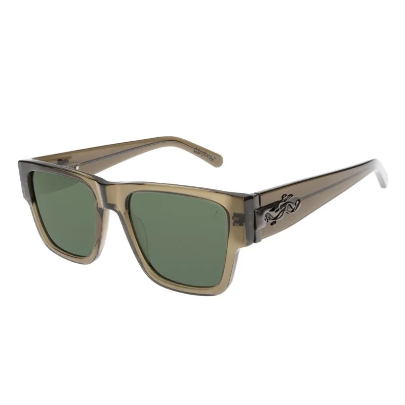 Óculos de Sol Masculino Rock In Rio Quadrado Polarizado Verde Escuro OC.CL.4825.2615 M