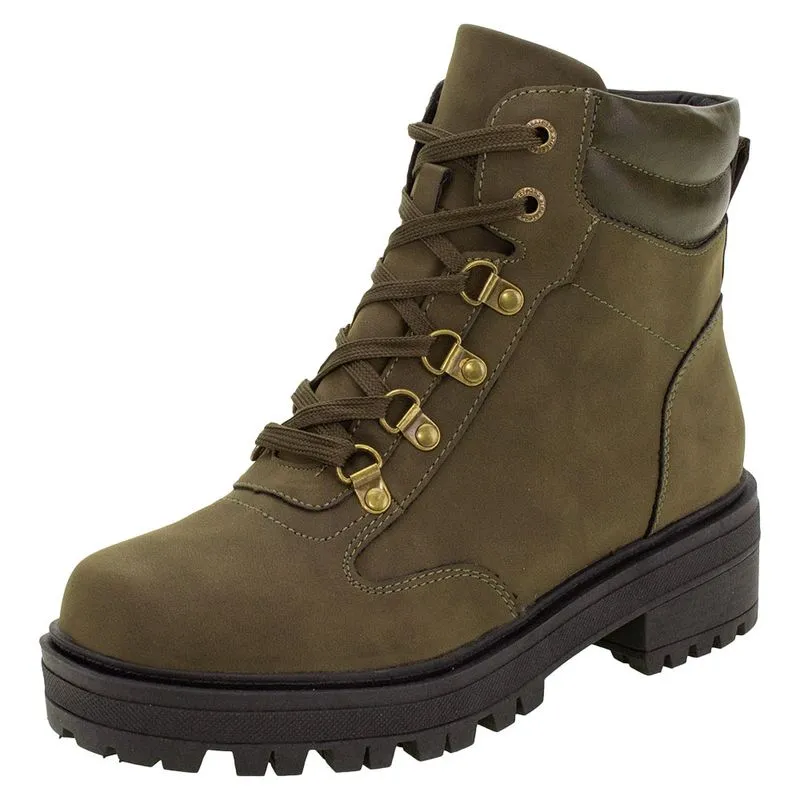 Bota Feminina Coturno Mooncity - 72094 VERDE 36