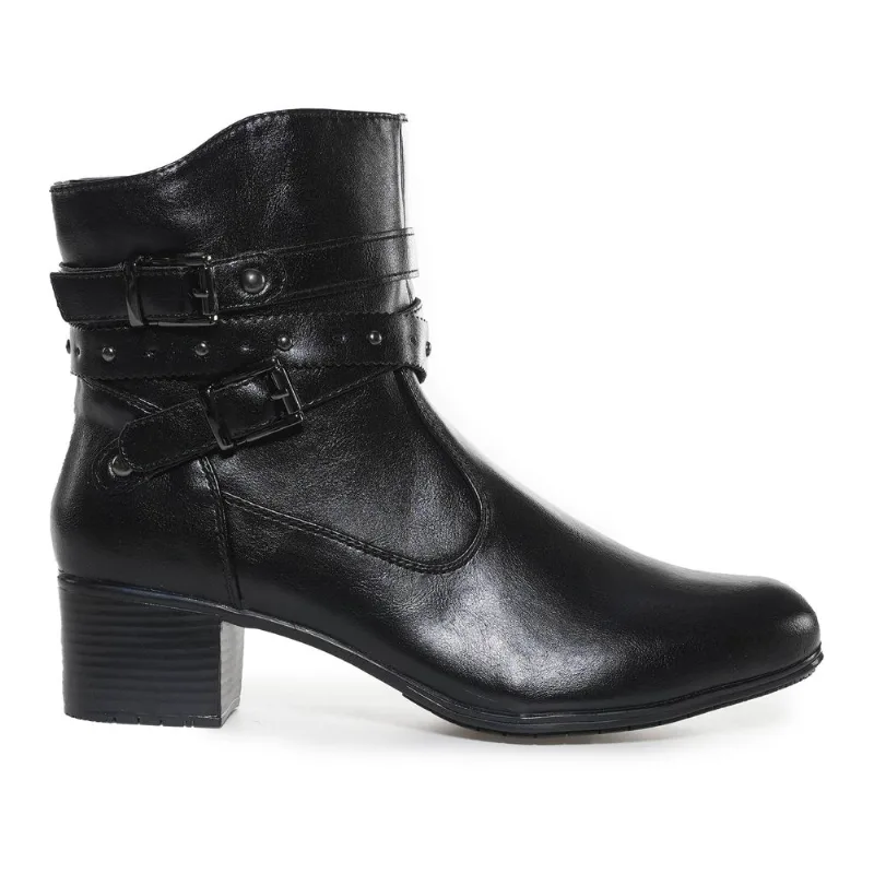 Bota Cano Curto Mooncity Feminina Preta PRETO - 36