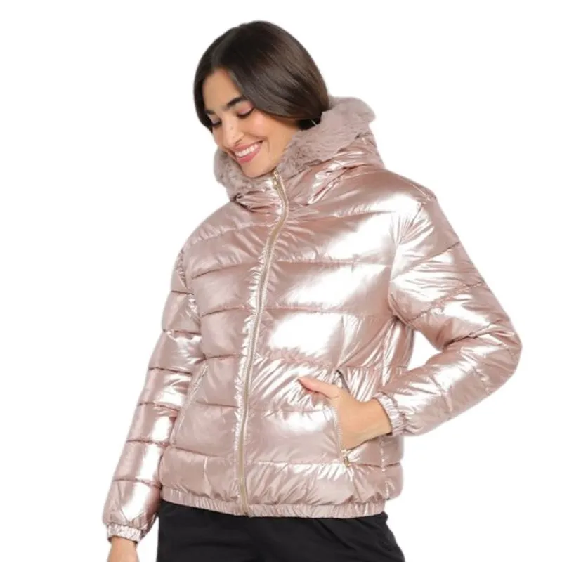 Jaqueta Puffer Metalizada Feminina Facinelli 620277