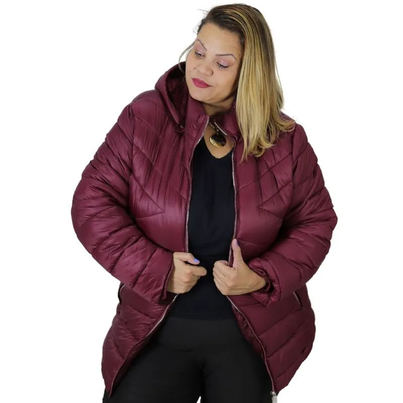 Jaqueta Nylon Parka Feminina Plus Size City Lady 628035