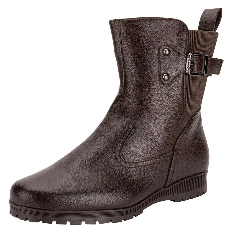 BOTA FEMININA CANO BAIXO MOONCITY 71128 34 / CAFÉ