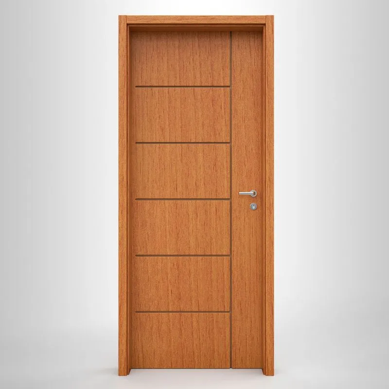 Folha de Porta Frisada Eucaplac Elegance Nogal Mel Núcleo Vazado 90 (L)