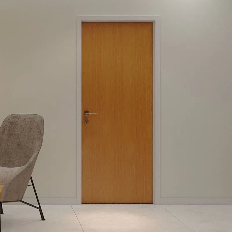 Folha De Porta De Madeira 210x92cm Espessura 3,5cm Mmc Eucaplac Eucatex Nogal Mel