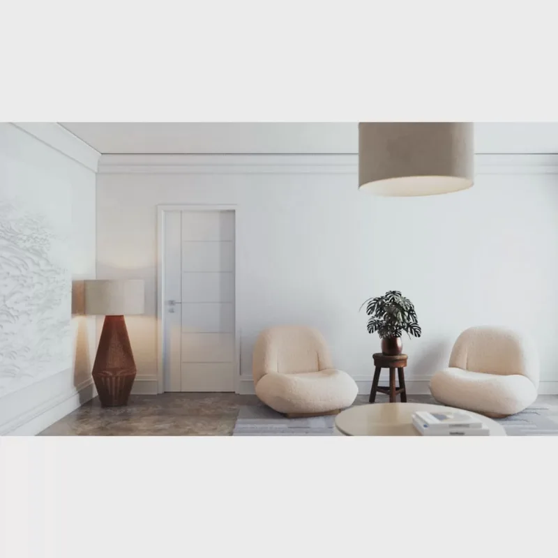 Porta de Madeira 210x92cm Mso Eucaprimer Frisada Elegance Eucatex