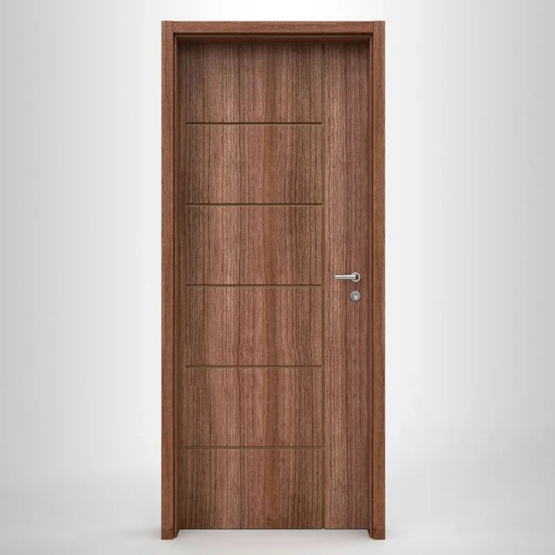 Folha de Porta Eucaplac Noce Ébano Núcleo Vazado 82 (L)