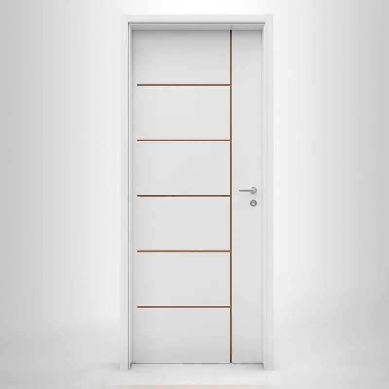 Folha de Porta Frisada Eucaplac Elegance Branco Max Núcleo Vazado 90 (L)